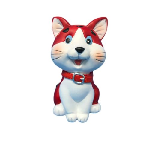 En brilleholder, der ligner en rød kat, til opbevaring af briller.