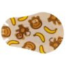 Brunt øjenplaster med aber og gule bananer.