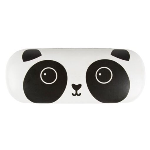 Hardcase brilleetui med en panda til opbevaring af børnebriller.