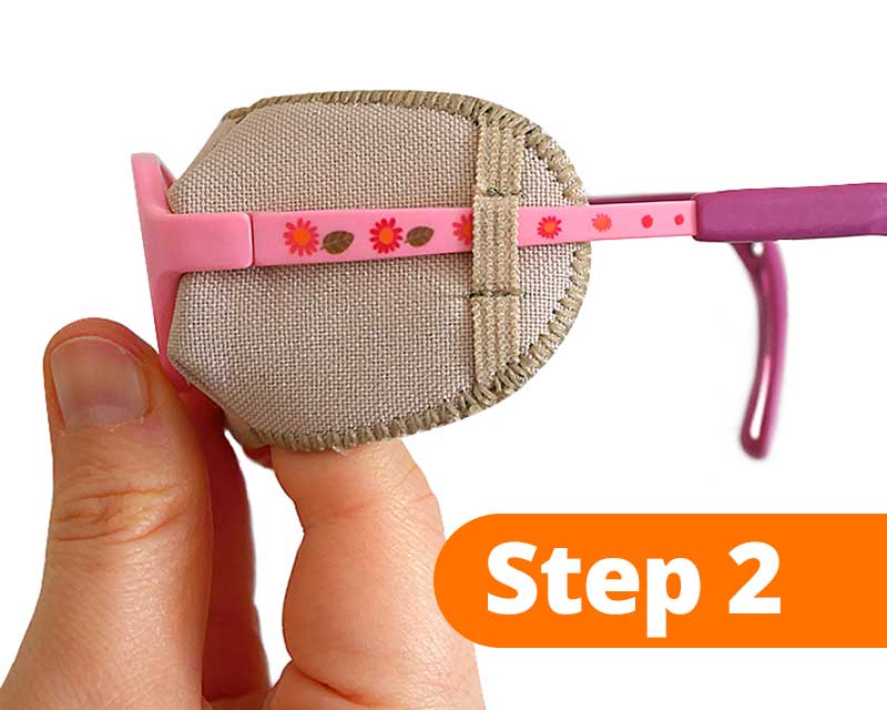 Guide Eye patch for babies with nose pad - Step 2 Left