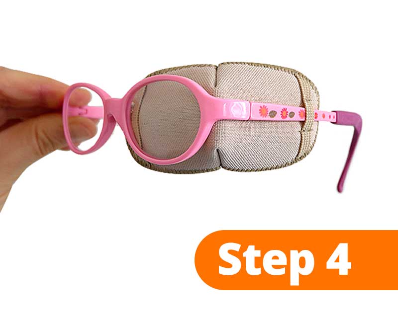 Guide Eye patch for babies with nose pad - Step 4 Left