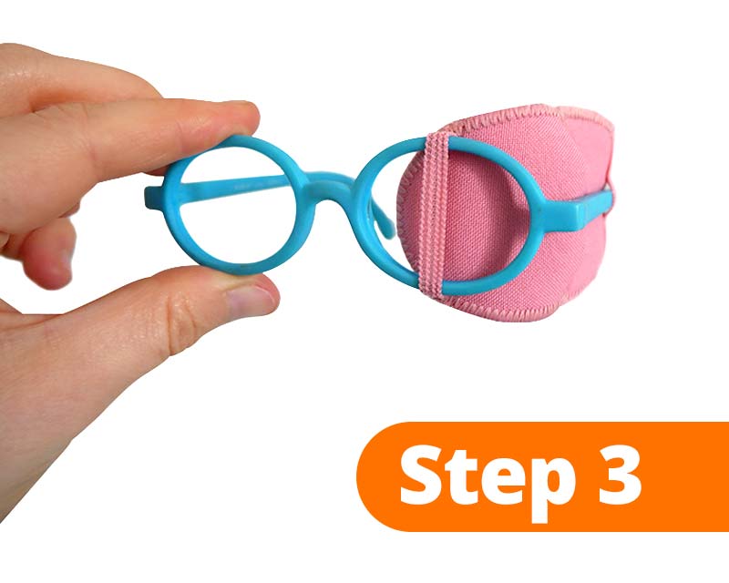 Guide Eye patch for babies without nose pad - Step 3 Left