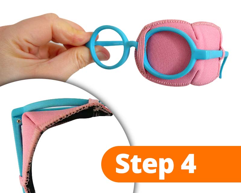 Guide Eye patch for babies without nose pad - Step 4 Left