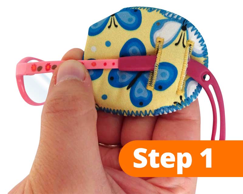 Guide Eye patch with nose pad - Step 1 Left