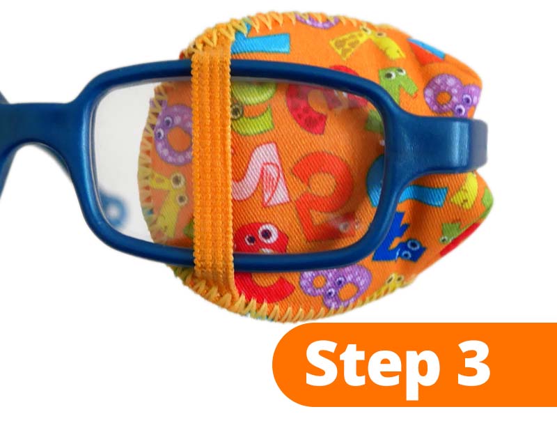 Guide Eye patch without nose pad - Step 3 Left