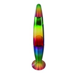 Retro multicolored rainbow lava lamp