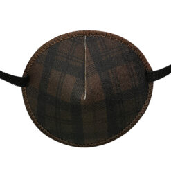 Kay Fun Patch eye patch of fabric with rubberband for adults - Brown check