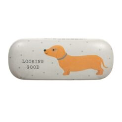 Hardcase glasses case from Sass & Bell with a Dachshund