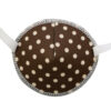 Fabric eye patch for adults - Brown with beige dots. Polka Dots