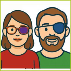 Fabric eye patches for adults