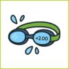 Prescription swimming goggles